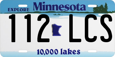 MN license plate 112LCS