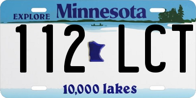 MN license plate 112LCT