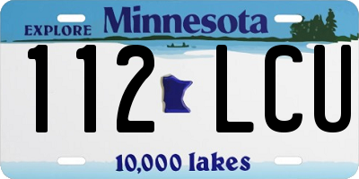 MN license plate 112LCU