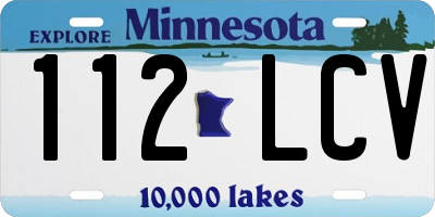 MN license plate 112LCV