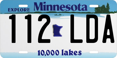 MN license plate 112LDA