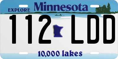 MN license plate 112LDD