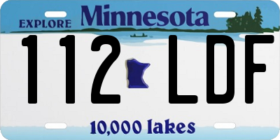 MN license plate 112LDF