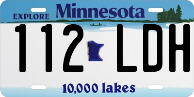 MN license plate 112LDH