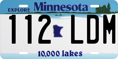 MN license plate 112LDM