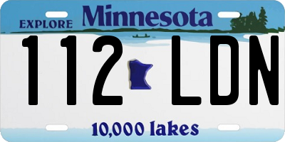 MN license plate 112LDN