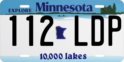 MN license plate 112LDP