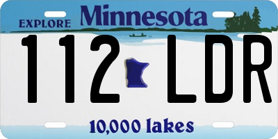 MN license plate 112LDR