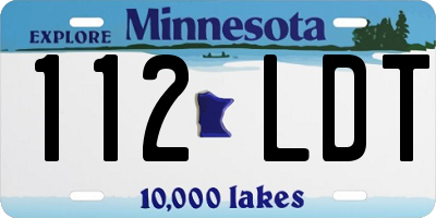 MN license plate 112LDT