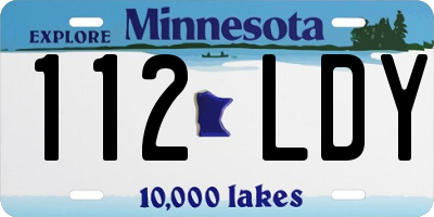 MN license plate 112LDY