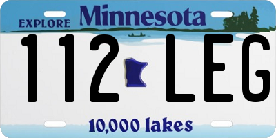 MN license plate 112LEG