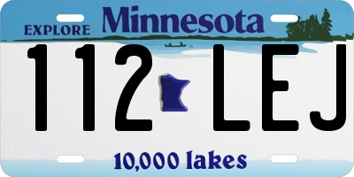 MN license plate 112LEJ