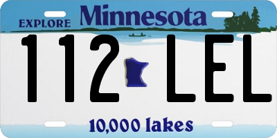 MN license plate 112LEL