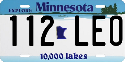 MN license plate 112LEO