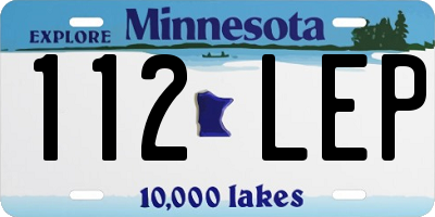 MN license plate 112LEP