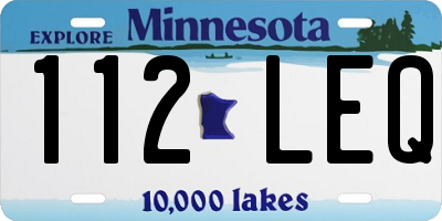 MN license plate 112LEQ