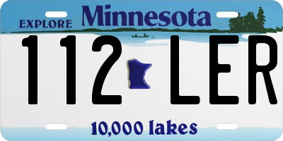 MN license plate 112LER