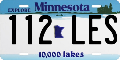 MN license plate 112LES