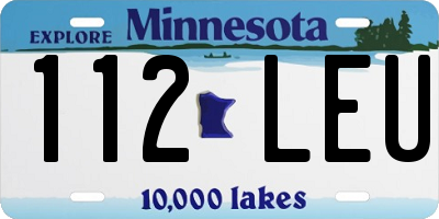 MN license plate 112LEU