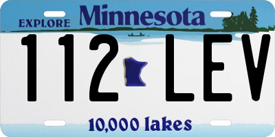 MN license plate 112LEV