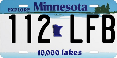 MN license plate 112LFB