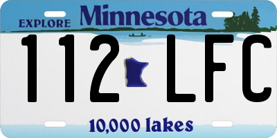MN license plate 112LFC