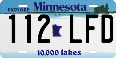 MN license plate 112LFD