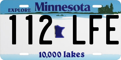 MN license plate 112LFE