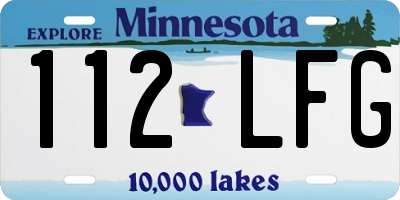 MN license plate 112LFG