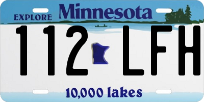 MN license plate 112LFH