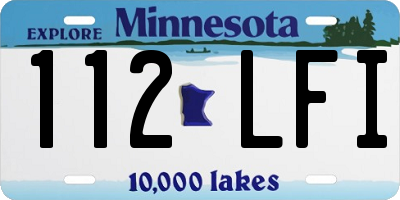 MN license plate 112LFI