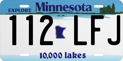 MN license plate 112LFJ