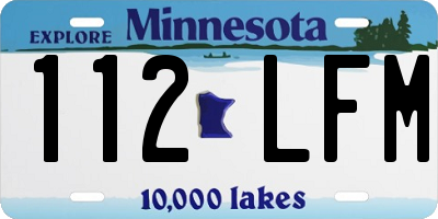 MN license plate 112LFM