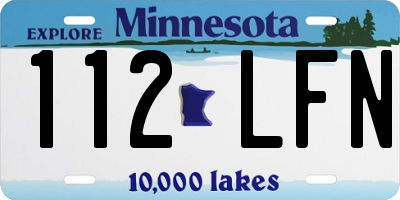 MN license plate 112LFN