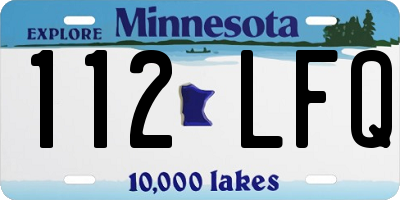 MN license plate 112LFQ
