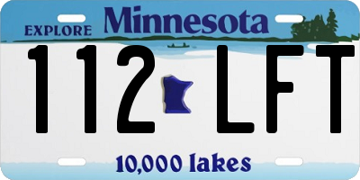 MN license plate 112LFT