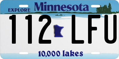 MN license plate 112LFU