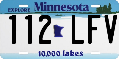MN license plate 112LFV
