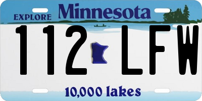 MN license plate 112LFW