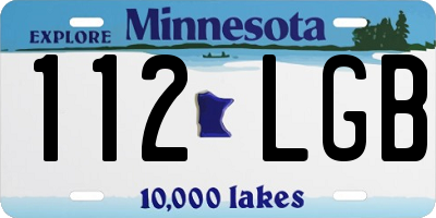 MN license plate 112LGB