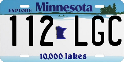 MN license plate 112LGC