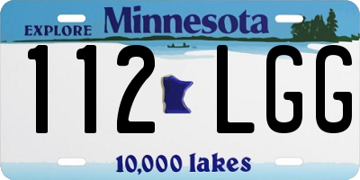 MN license plate 112LGG