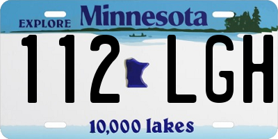 MN license plate 112LGH
