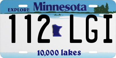 MN license plate 112LGI