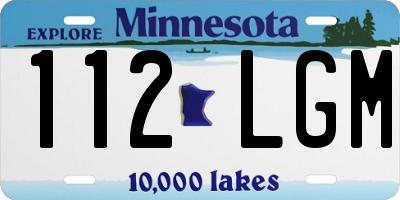 MN license plate 112LGM