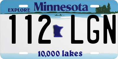 MN license plate 112LGN