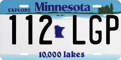 MN license plate 112LGP