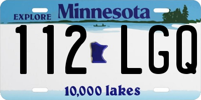 MN license plate 112LGQ