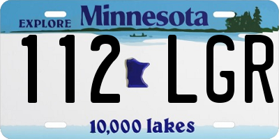 MN license plate 112LGR
