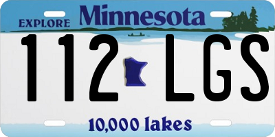 MN license plate 112LGS